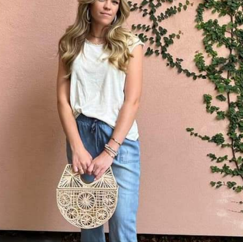 St Charles straw bag